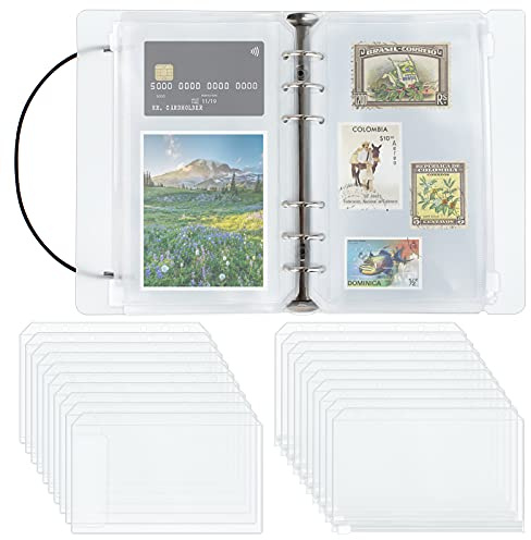 A6 ringbok ,påfyllningsbar, A6, vattentät ringpärm med, 6 ringar, pärm med lösa blad, transparent dagbok i plast med lösa blad, mapp för scrapbooking, fotoalbum
