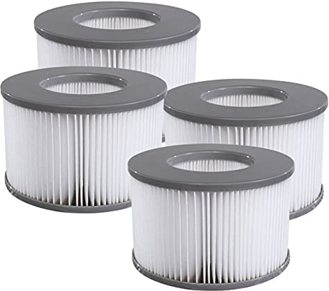 Miweba Original MSpa Whirlpool Filter (4x Wasserfilter Modell ab 2020) | Filterkartusche 4er Pack | Für aufblasbare Pools | Modelle ab 2020 | Comfort | Frame | Premium | Muse | Urban