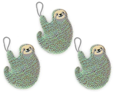 Kikkerland glitter servis svamp – koala katt och sengångare – skrubbsvamp, repfri (sengångare)