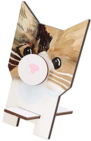 Brillenhalter, Brillenständer Einzigartiges Design Verbundholz Süß Schön Feine Verarbeitung zur Brillenaufbewahrung für Schmuck Katze
