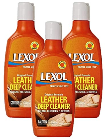 Fiinix 3 x Lexol Deep Leather Cleaner | Professional Cleaning Solution | Cleans, Restores & Revives Clothing, Automotive Interior, Furniture, Upholstery, Luggage, Shoes & More | 3 x 236ml