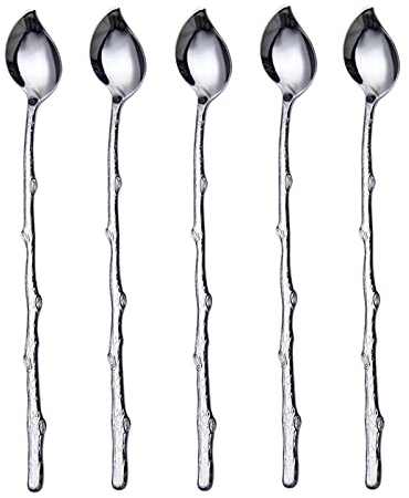 Cuillère à Soupe Tempérament élégant acier inoxydable créatif long poignée de cuillère cuillère cocktail mélange cuillère cuillère cuue cuisson cuire de cuisson de thé crème couverte Cuillère à Café (