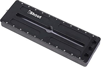 iShoot 12 cm lange Kamera-Schnellwechselplatte, kompatibel mit großen Kameras mit Batteriegriff und Arca-Swiss Fit Stativ-Kugelkopfklemme – Sie können 2 Stück kaufen, um eine L-förmige Kamerahalterung