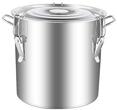 AMYSTY Vorratsdosen Edelstahl,Edelstahl Luftdicht Vorratsbehälter, Metalldose mit luftdichtem Deckel zur Aufbewahrung von Mehl Zucker Müsli Kaffee Tee(Size:5L)