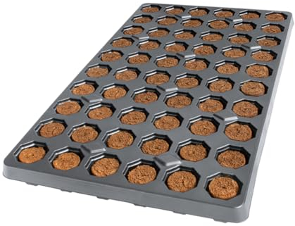 ROOT!T 60 Seed Starter Kit With Coco Coir Dry Plugs Reusable Seedlings Tray For Nursery Growing Propagation Peat Free Germination Kit