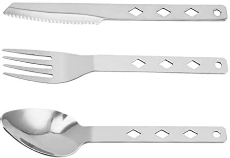 Sosoport 1satz Edelstahl Camping Besteckset Faltbare Kompakte Und Leichte Outdoor-geschirr-sets Für Picknick Wandern Und Bbq Teiliges Für Einfaches Reisen Und Täglichen Gebrauch