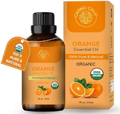 Carno Calm Sweet Orange Essential Oil 30ml - Orange Oil for Diffusers for Home, Cleaning, Mood Lifting | Great for Cleaning Spray, Skin, Soap, Candle Making -1 fl. Oz