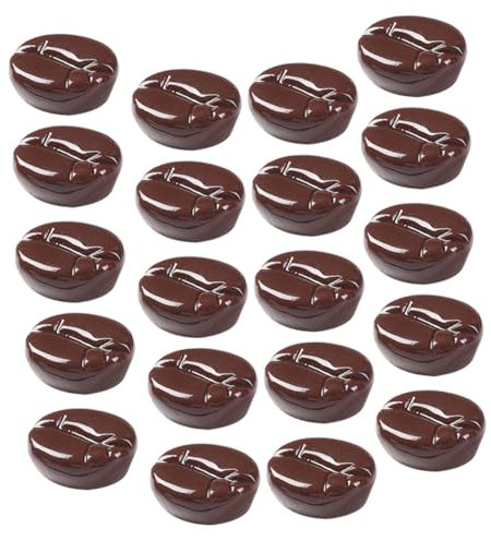 MUSISALY 20pcs Realistic Simulated Coffee Beans Fake Beans Props Artificial for Diy Decor Photography Props Party Accessory