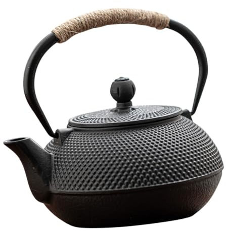 Cabilock Tetera De Hierro Tetsubin 900 Ml Infusor De Acero Inoxidable Asa Ergonómica y Resistente Al Calor Tetera Pequeña Para Té Casa y Oficina Retro