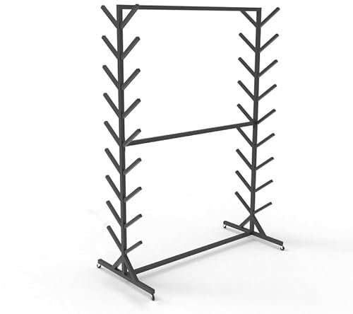 MLYAYE Standing Multifunction Photo Backdrop Storage Rack, Stacker Seamless Paper Blueprint Holder Cart for Organizer Studio Equipment/Tripod Lighting/Posters(18 Slots-High 160cm/63in)