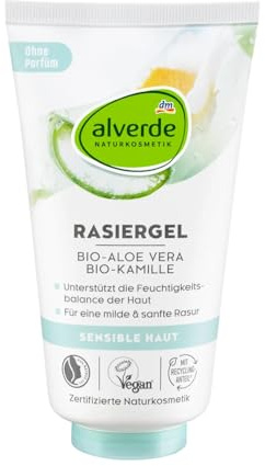 alverde NATURKOSMETIK Rasiergel Aloe Vera, 150 ml