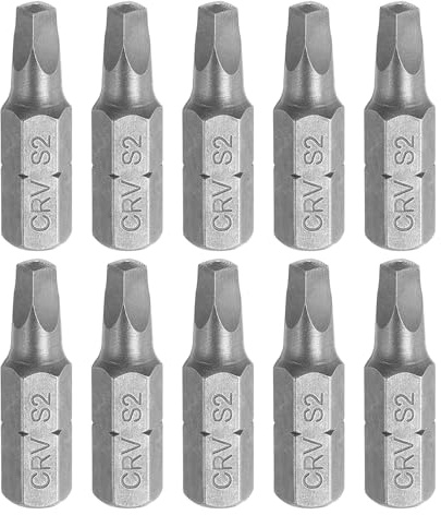 sourcing map 10pcs Square Head Screwdriver Bits 1/4 Hex Shank SQ2 Head 1 Length CR-V Steel Screw Driver Drill Bit for Repair Work Electric Screw Driver