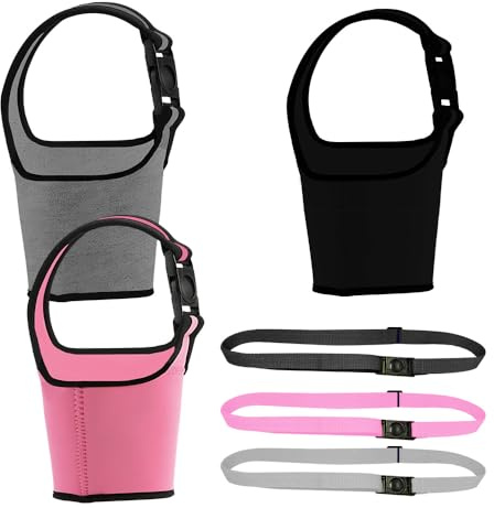 XINGSUI 3 Piezas Funda para Botella de Neopreno, Agua Botella Eslinga Bolsa, bolsas de neopreno con correa para el hombro, para Senderismo Viajes Camping Fiesta