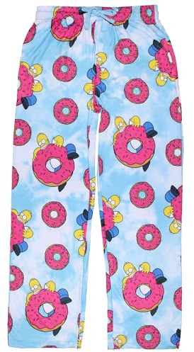 The Simpsons Homer Donuts Pantalon de détente, Bleu, Taille L