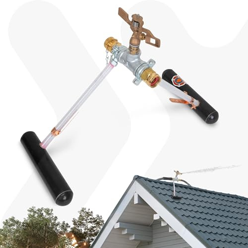 Aspersor de techo Wildfire Home Defense System - Protección contra incendios para techos, defensa contra brasas, refrigeración y control de polvo - Spot Fire Army