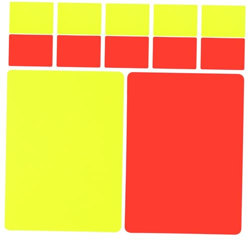 Alipis 24 Tarjetas De Árbitro Profesionales De Fútbol ​​Hockey Árbitros Oficiales Penalizaciones Deportivas Penalizaciones De Fútbol ​​Tarjetas Rojas Y Amarillas De PVC