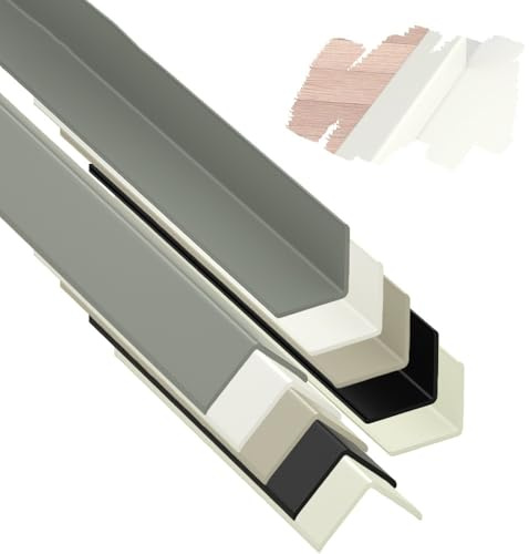 KGPGNYMYHA Protections d'angle en Métal 100cm 120cm 150cm Baguette D’Angle De Protection Profilé d'angle Murales en L, Nez De Marche en PVC, Angle De 90°(Beige,130cm/51.2in)