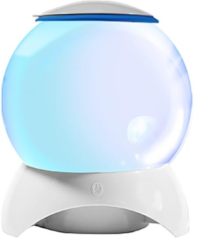 ECVGHD Aquarium mit runder Kugel, Quallen, mit LED-Licht, transparent, für Bürodekorationen
