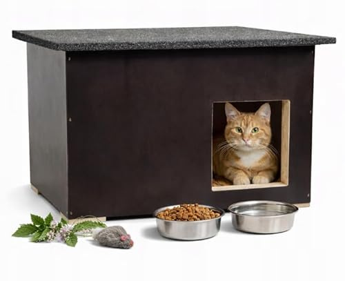 Isolierte Hundehütte/Katzenhütte – komplett montiert – Premium-Qualität
