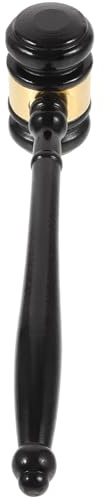 TOMETURE Marteau de Juge en Bois Massif Portable, Marteau de Vente aux Enchères Compact, Maillet de Cour pour Avocat et Magistrat, Outil Sonore Professionnel pour Salle D’Audience