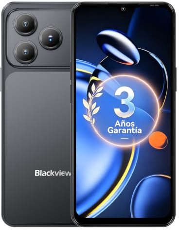 Blackview Telephone Portable Android 16 Smartphones, 16Go+64Go/2To, 32MP+13MP, 5000mAh, 6.56 Smartphon Pas Cher 4G Dual SIM, Téléphone WiFi/GPS/IP54/3 Card Slots/3.5mm/FM/3 Ans Garantie