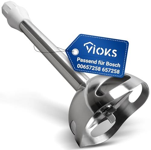 VIOKS Mixfuss Mixfuss - Pour mixeur plongeant Bosch 00657258 657258 | Batteur à main en acier inoxydable avec lame pour mixeur à main électrique ErgoMixx