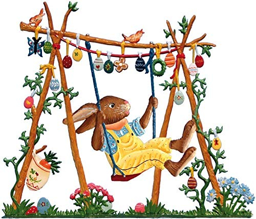 Wilhelm Schweizer Zinnfigur Hasenschaukel - Jahreshase 2013
