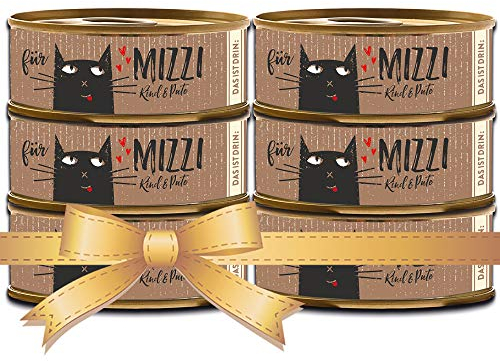 Bubeck | Katzennassfutter getreidefrei | Katzen 6er Bundle (Rind & Pute)