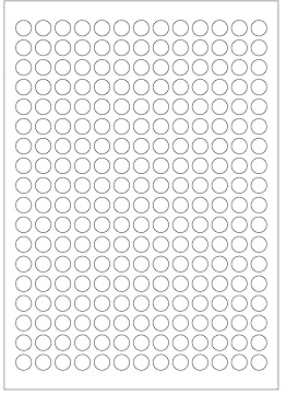 MADE IN GERMANY 2.340 Etiketten selbstklebend 12 mm rund weiß permanent klebend auf Bogen A4 (10 Bögen x 234 Etik.) CS Label – Universaletiketten zum Beschriften und Bedrucken.