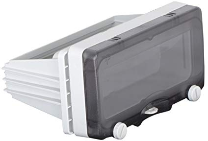 TPelectric - Scatola di sicurezza da incasso con finestra pieghevole, IP67, 4-12 moduli (8 moduli)