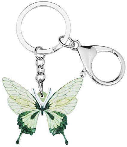 DOWAY Porte-clés en acrylique coloré en forme de papillon - Pour femme et fille