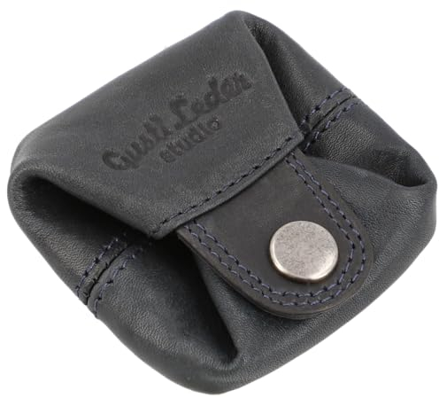 Gusti Geldbörse Leder - Linus Portemonnaie Kleiner Geldbeutel Kleingeld Portemonnaie Blau Leder