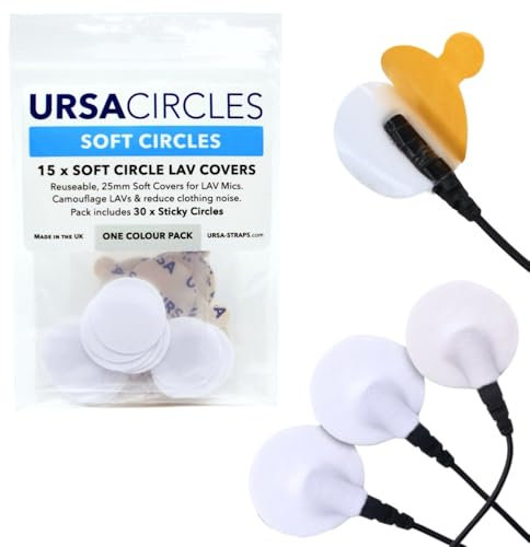 URSA Soft Circles: Custodie morbide riutilizzabili che forniscono uno scudo contro il vento e si mimetizzano per i microfoni lavalier - Bianco