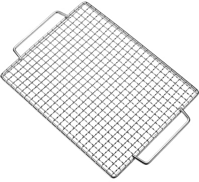 CAMPINGMOON Cooking Grid for Portable Campfire Grill Stainless Steel 11.8Inch MS-1018-WG