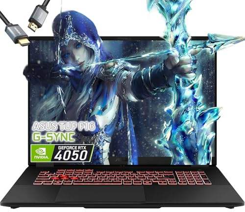 ASUS TUF Gaming Laptop Ryzen7 7735HS - A16 WUXGA 165Hz 100% sRGB - AMD Radeon RX7600S Beat RTX3060 - Backlit Keyboard - Thunderbolt4 - Wi-Fi6 - HDMI Cable (64GB DDR5 RAM |2TB PCIe SSD)