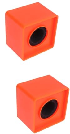 ifundom 2stücke Mikrofon Logo Stand Aus Professioneller Interview-mikrofon-schutz Quadratisch Orange Für Und Interviewer Einfach Zu Transportieren Und Langlebig