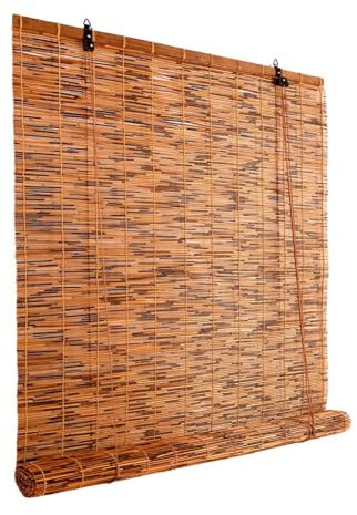 120 Breit Bambus Rollo Sonnenschutz Bambusrollo Schilfrohrvorhang Anti-UV Bambus Raffrollo 50 60 80 90 110 160 Breit Sonnenschutzrollos Seitenzugrollo Mit Lifter Anpassbar (Size : W140 x H220cm)