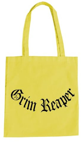 absenda Grim Reaper Baumwolltasche - Sensemann Killer Biker Gelb