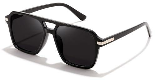 FEISEDY Retro 70er Jahre Sonnenbrille Damen Herren Vintage Retro Square Brille mit UV400 Schutz B0179