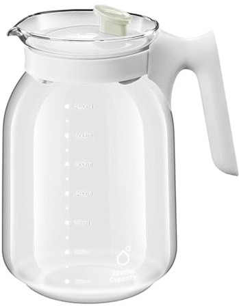 MagiDeal Jarra de Agua fría, Jarra de Agua de Cristal de 1,8 L, Botella de Agua fría, Jarra de Bebida para Fiesta