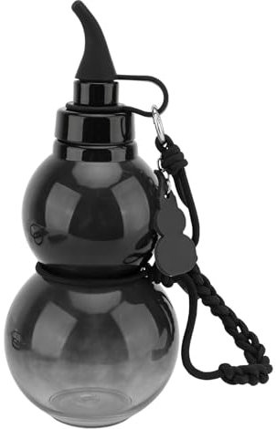 Gourde de Sport Gourde de Voyage Portable Anti-Fuite de 800 ML avec Accessoires Personnalisés, de Mode Vintage de 28 Oz pour Les Voyages, la Maison et Le Fitness (Black)