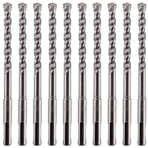 Rennie Tools - 10 Pack Of 12mm x 160mm Long SDS Plus Hammer Drill Bits | Professional TCT Tungsten Carbide Tipped Masonry Drill Bit For Brick, Concrete, Stone, Granite. 12mm SDS Drill Bit