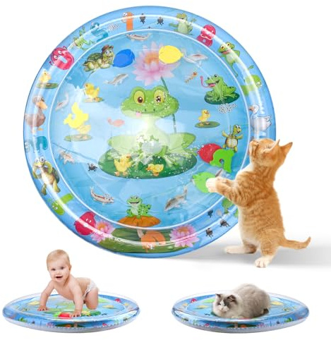 YAOZUP Tappeto Acqua Gatto, Tappeto d’acqua Sensoriale e Gonfiabile per Gatti – Qualità Addensata, Raffreddante, Interattivo per Gatti e Cani