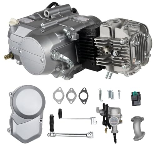 CHIMHOON 125ccm Manuell Motor Dirtbike Pitbike Cross, 125cc 4 Gang 4 Takt, Einzylinder-Viertaktmotor, mit Luftkühlung und handbetätigter Kupplung für Dirt Bike Motorcycle CRF50