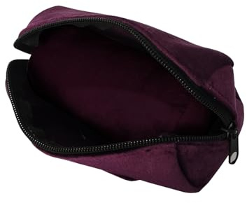SCIKHEFT Organizador de pulseras y pulseras de terciopelo y almacenamiento de pequeñas joyas, rollo organizador de viaje, estuche compacto para pulseras, relojes (morado oscuro)