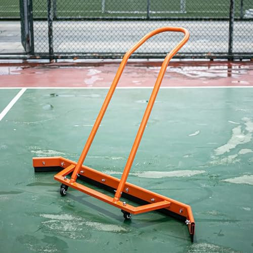 Vassbkkdy Spazzolone per Tergivetro da 53 Pollici Scopa per Pavimenti in Lega di Alluminio, Spazzolone per Tergivetro Commerciale con Striscia di Gomma di Ricambio, per Tennis Scolastico