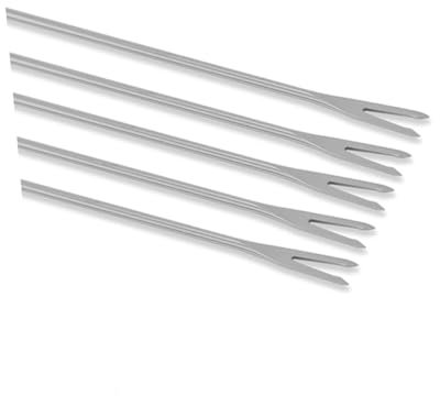 TOYANDONA 6piezas Brochetas Para Salchichas Tenedores De Barbacoa Mango De Madera Para Camping