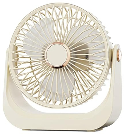 Ventilador De Sobremesa,Ventilador Silencioso Para Dormitorio Con Inclinación De 90 Grados - 3 Velocidades Ajustables, Circulador Silencioso Recargable Portátil Para Pared Escritorio Y Viaje