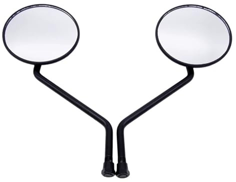 Manillar Motocicleta 1 Par Espejos Retrovisores Universales para Motocicleta 10 Mm para Manillar Y Extremos Manillar Redondos Aluminio. Espejo retrovisor