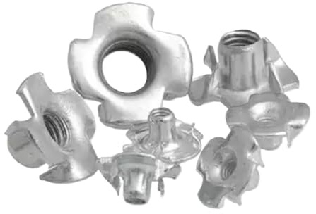 5–50 Stück M2 M3 M4 M5 M6 M8 M10 M12 1/4-20 verzinkter Kohlenstoffstahl Vierklauen-Einschlagmuttern for Holzbefestigung(M2 10PCS)